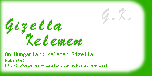 gizella kelemen business card